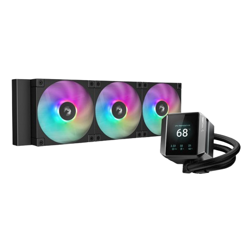 DeepCool MYSTIQUE 360 ARGB IPS-näyttö pumpussa
